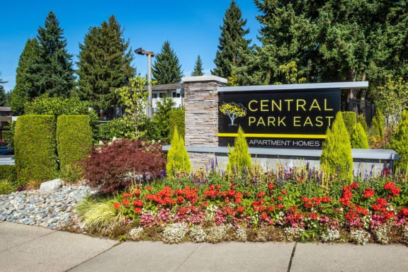 Central Park East Monument Sign at Central Park East, Washington