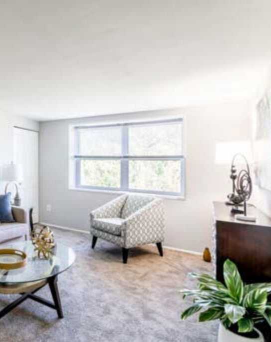 Living Room at The Lawrence Apartments, Greenbelt, MD 20770