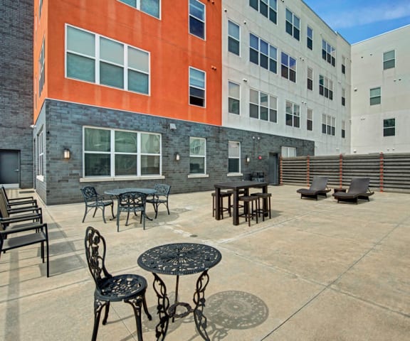 Latitude outdoor resident patio Apartments in Milwaukee, WI