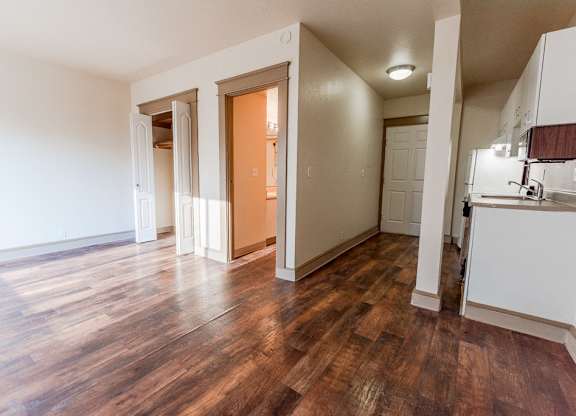 Studio, Closet, Bathroom, Entryway, and Kitchen at Zindorf, Seattle, Washington