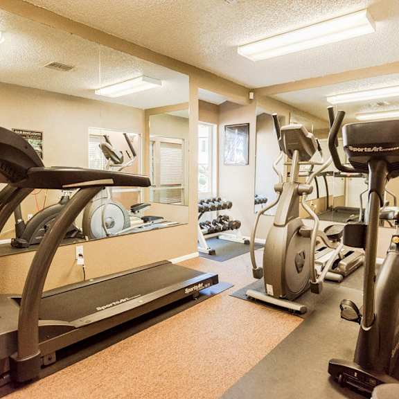 Gym with Treadmills and Cardio Equiment at Arbor Pointe, Lakewood, Washington