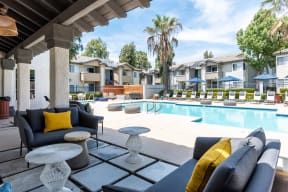 Resort style Pool and Sun Deck at The Summit Apartments in Chino Hills, California