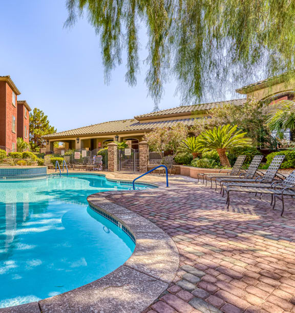 the swimming pool at our apartments