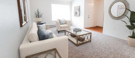 Spacious Living Room with Couch at Harbor Oaks, Washington