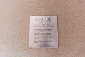 Seattle Apartments - Zindorf Apartments - Historical Plaque