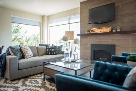Living Room at Union West Apartments in Lakewood, CO