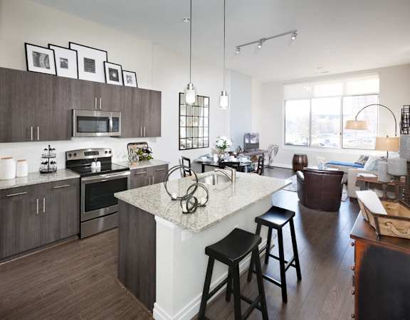 Spacious Kitchen with Pantry Cabinet at Harrison at Reston Town Center, Reston, VA, 20190