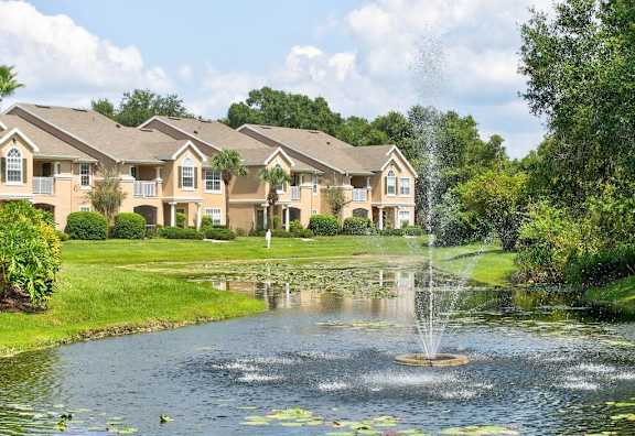  Beautiful pond and fountain at Cypress Grand Apartments
