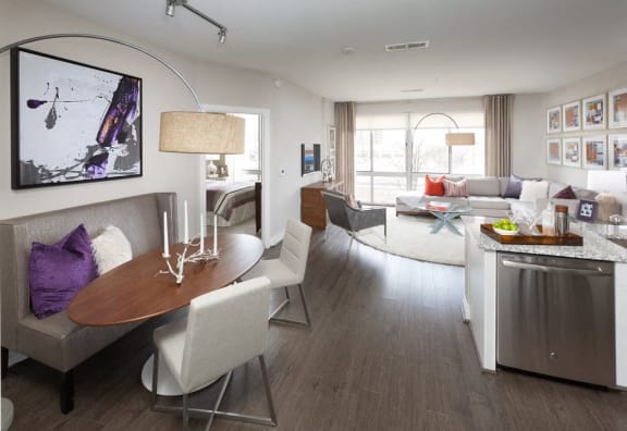 Kitchen and dining at Harrison at Reston Town Center, Reston, VA