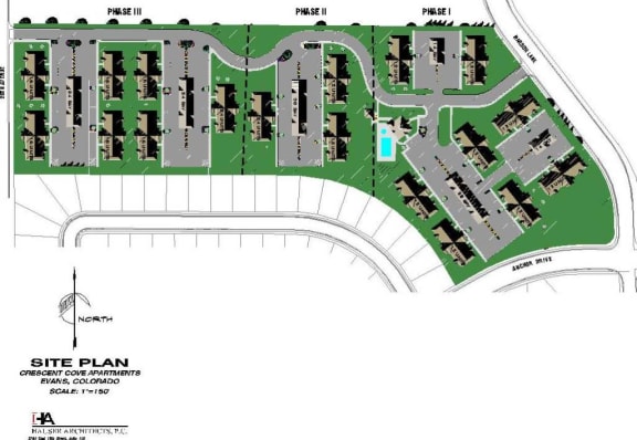 a site plan showing the layout of a parking lot