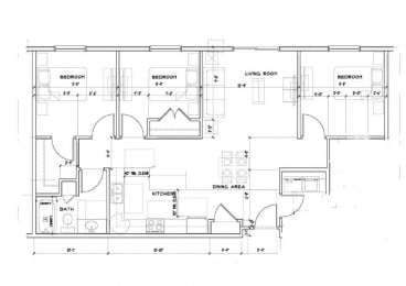 Floor Plan 3 Bedroom 1 Bathroom