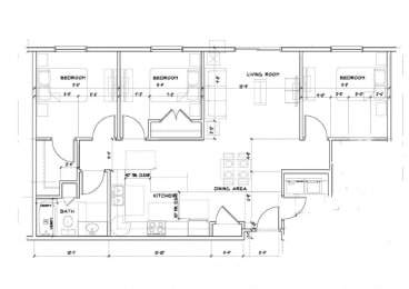  Floor Plan 3 Bedroom 1 Bathroom