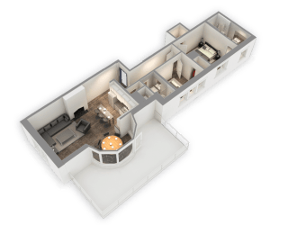 The Penthouse 920 SQFT 3D View at Park Heights by the Lake Apartments, Illinois, 60649