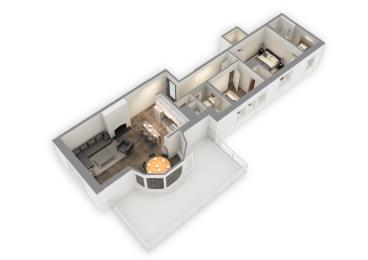 2  Bed   2  Bath   1,187 Sq. Ft. Marquette Floor Plan at Park Heights by the Lake Apartments, Illinois, 60649