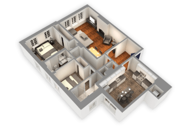 2  Bed   2  Bath   1,322 Sq. Ft. Luella Floor Plan at Park Heights by the Lake Apartments, Chicago, IL, 60649