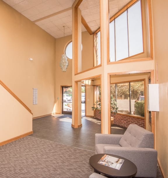 Lewis and Clark Office Building interior entry and seating area