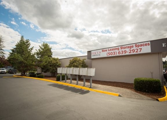 Burnham Storage Building Exterior & Mail Boxes