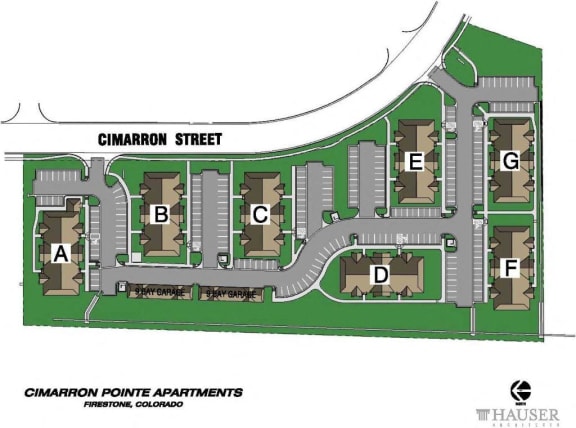 a site plan showing the layout of a parking lot