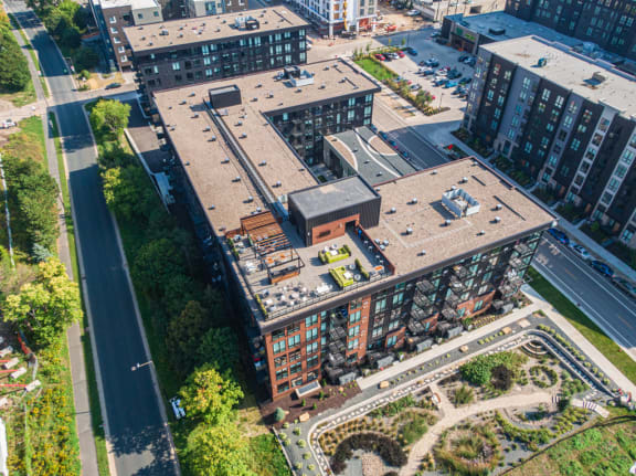 Green on 4th Aerial View