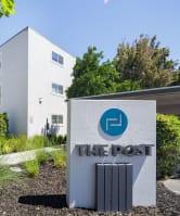 The Post Apartments community exterior signage