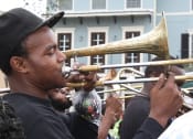 Thumbnail 15 of 29 - Men playing trumpets in the streets_Lafitte,New Orleans, LA