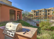 Thumbnail 12 of 22 - BBQ with view of pool at VINTAGE AT BOUQUET CANYON, California