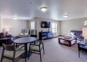 Thumbnail 16 of 22 - Room with TV and seating at VINTAGE AT BOUQUET CANYON, Santa Clarita, 95405