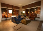 Thumbnail 27 of 35 - Living room at night at The Citizens Apartments