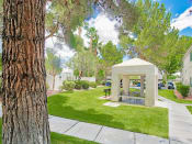 Thumbnail 4 of 41 - Gazebo with BBQ at Country Club at Valley View Senior Apartments in Las Vegas, NV, For Rent. Now leasing 1 and 2 bedroom apartments.