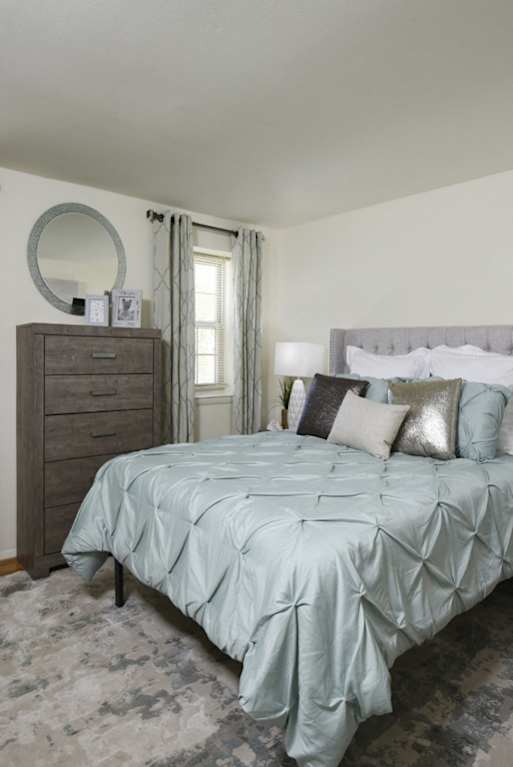 Large master bedroom with huge closets