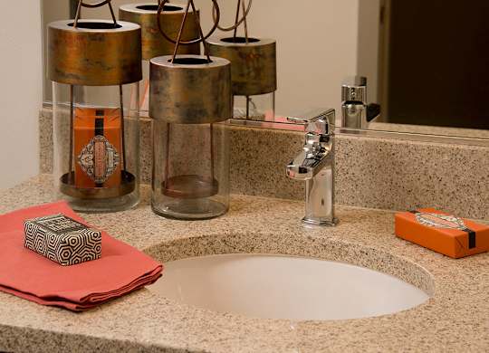 Bathroom sink at Infinity Apartments in Seattle WA