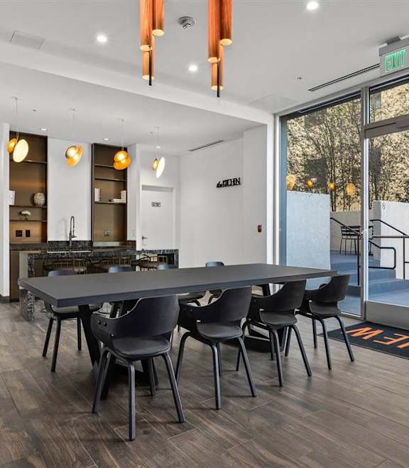 Lounge Area With TV at The View, Los Angeles, CA