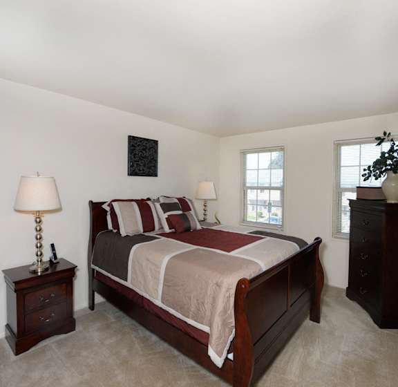 Bright Bedroom at Yorktowne Townhomes Apartments, Pennsylvania, 17331