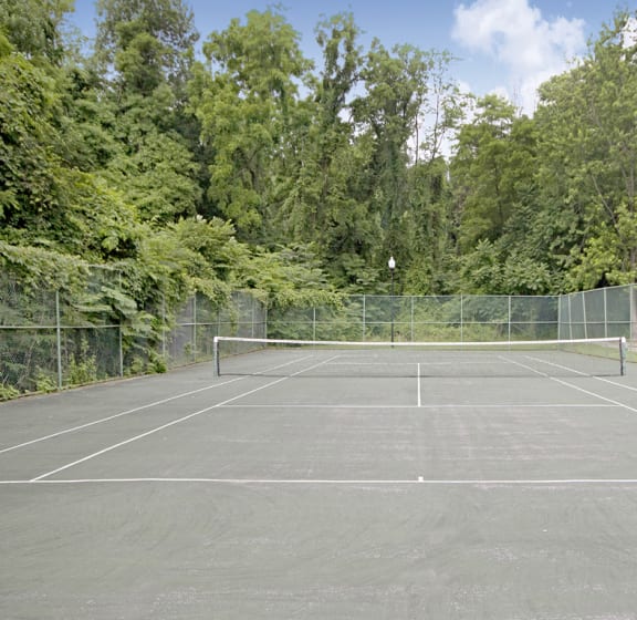 Tennis court at Painters Mill Apartments, Randallstown