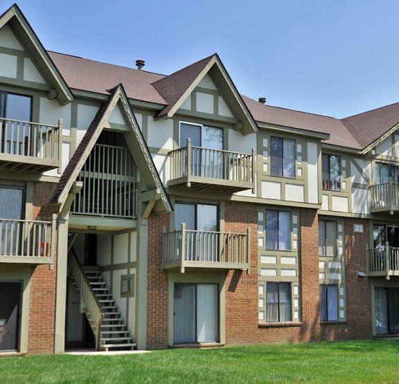 Exterior View of The Village Apartments, Wixom, Michigan