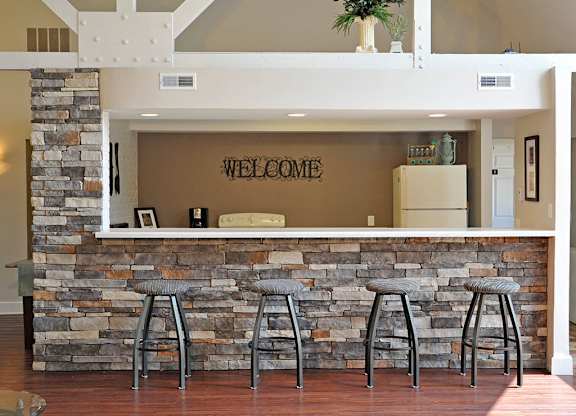 Clubhouse Kitchen with Breakfast Bar at Shannon Manor Townhouses, Michigan, 48423