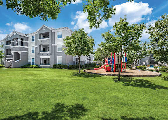 Exterior of neighborhood area at Axis Admiral Hill Apartments in Chelsea MA