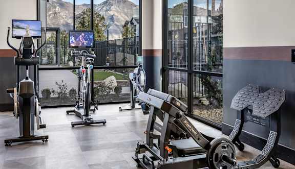 Fitness Center Equipment at The Foundry Apartments & Townhomes, Provo