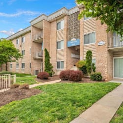 Building exterior view at Andrews Ridge Apartments, Suitland, MD, 20746