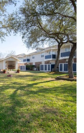 our apartments showcase a beautiful lawn