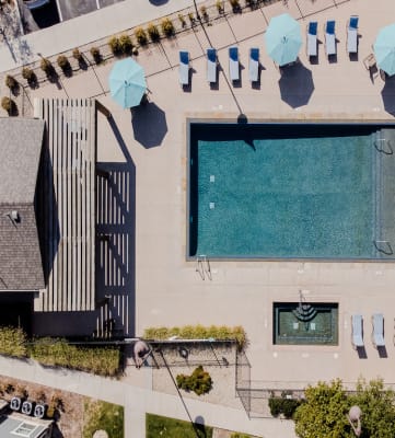 Aerial Pool View of Parc at Day Dairy at Parc at Day Dairy Apartments and Townhomes, Draper