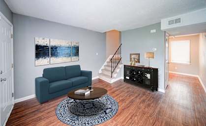 Living Area With Fireplace at Timberstone, North Carolina, 28217