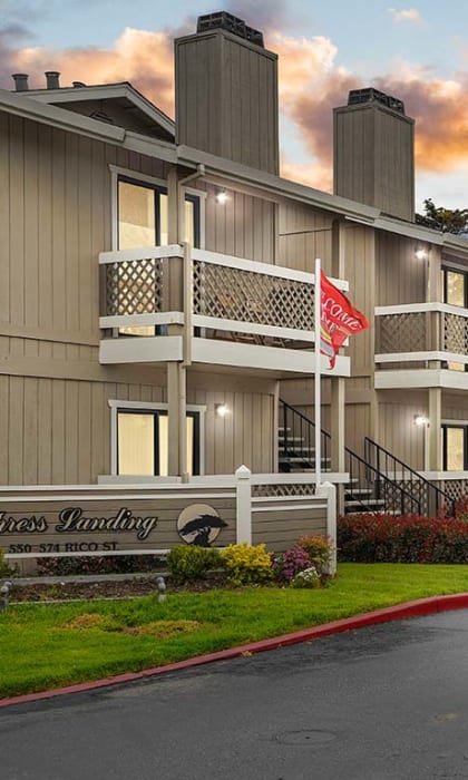 Exterior View at Night, Cypress Landing, CA