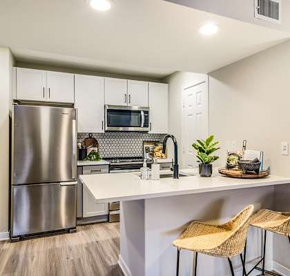 our apartments offer a modern kitchen with stainless steel appliances