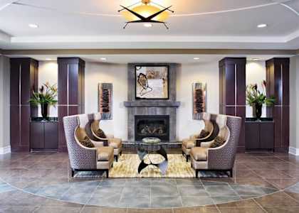 Fireplace Living Area at Hidden Creek, Gaithersburg, Maryland