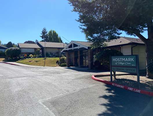 Hostmark Rental Office with a no parking fire lane.