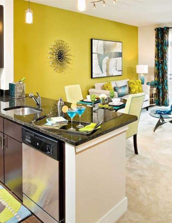 Kitchen With Dining Area at Hidden Creek, Maryland