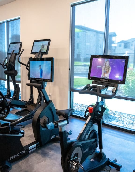 Cardio Machines in Gym at Ridge View Apartments