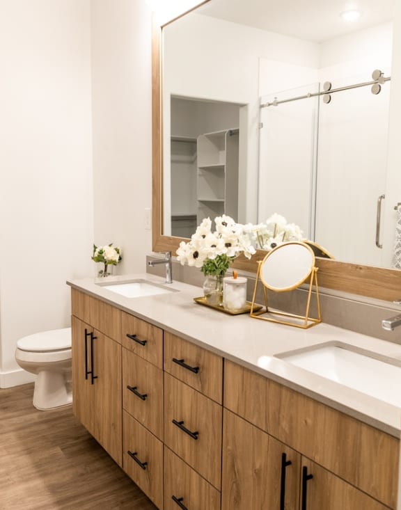Master Bathroom with Large Walk-In Closet at Parc on 5th II American Fork, UT