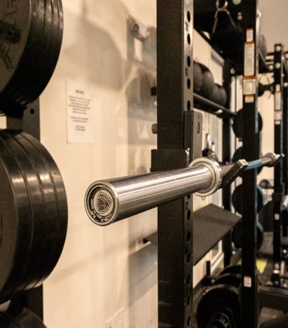 Range of Weights in Fitness Center at Ridge View Apartments
